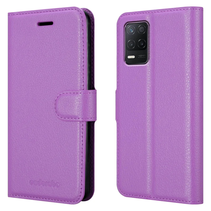 Cadorabo Hülle kompatibel mit Realme 8 5G / V13 / Q3 / Q3i / Narzo 30 5G Schutzhülle mit Magnetverschluss, Standfunktion und Kartenfach