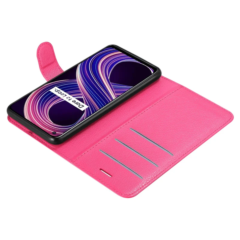 Cadorabo Hülle kompatibel mit Realme 8 5G / V13 / Q3 / Q3i / Narzo 30 5G Schutzhülle mit Magnetverschluss, Standfunktion und Kartenfach