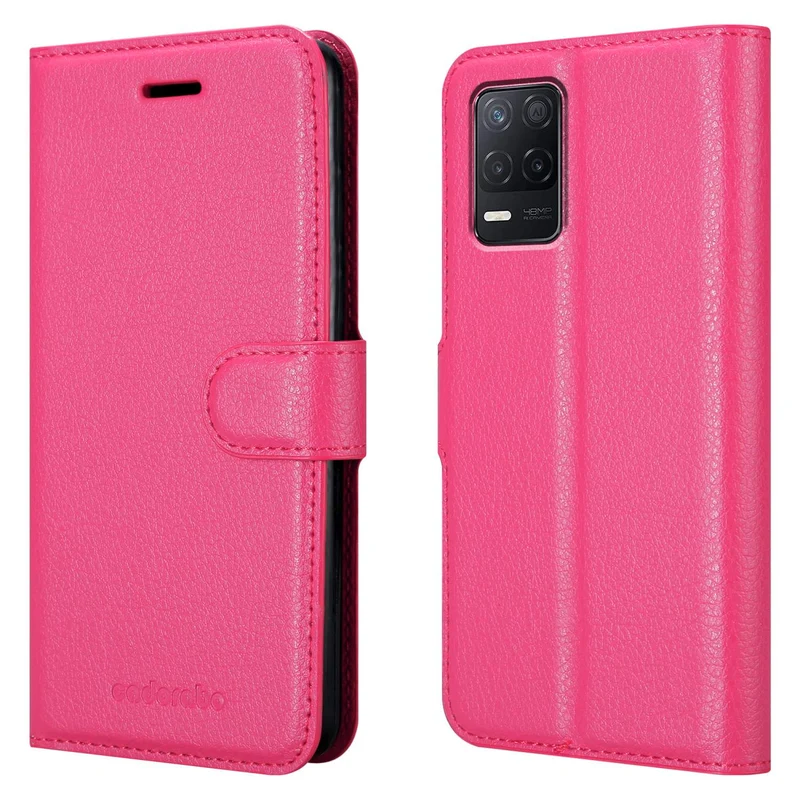 Cadorabo Hülle kompatibel mit Realme 8 5G / V13 / Q3 / Q3i / Narzo 30 5G Schutzhülle mit Magnetverschluss, Standfunktion und Kartenfach