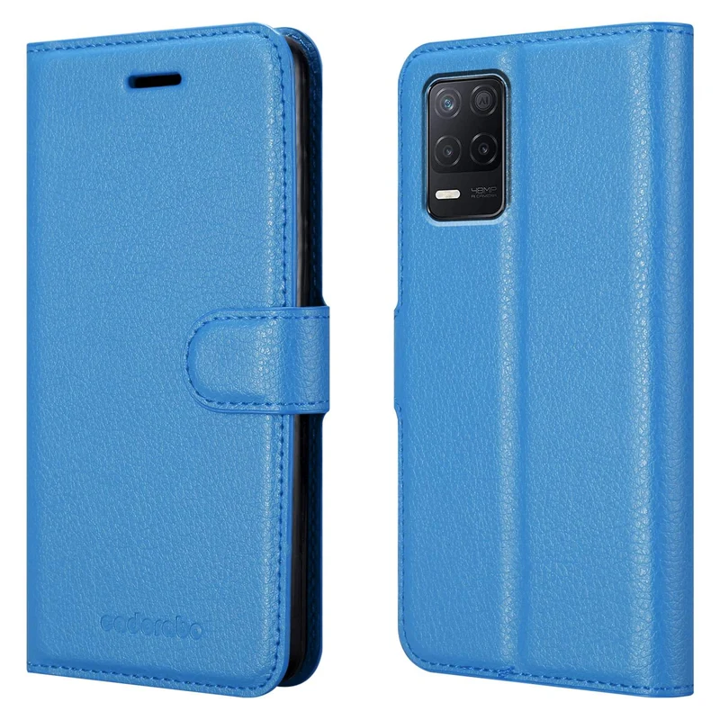 Cadorabo Hülle kompatibel mit Realme 8 5G / V13 / Q3 / Q3i / Narzo 30 5G Schutzhülle mit Magnetverschluss, Standfunktion und Kartenfach