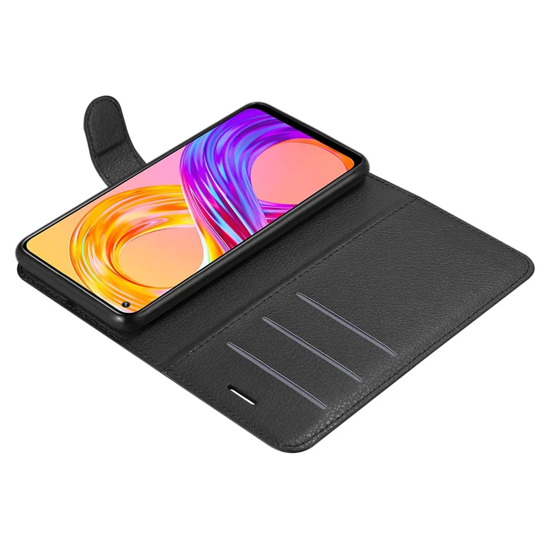 Cadorabo Hülle kompatibel mit Realme 8 4G / 8 PRO Schutzhülle mit Magnetverschluss, Standfunktion und Kartenfach