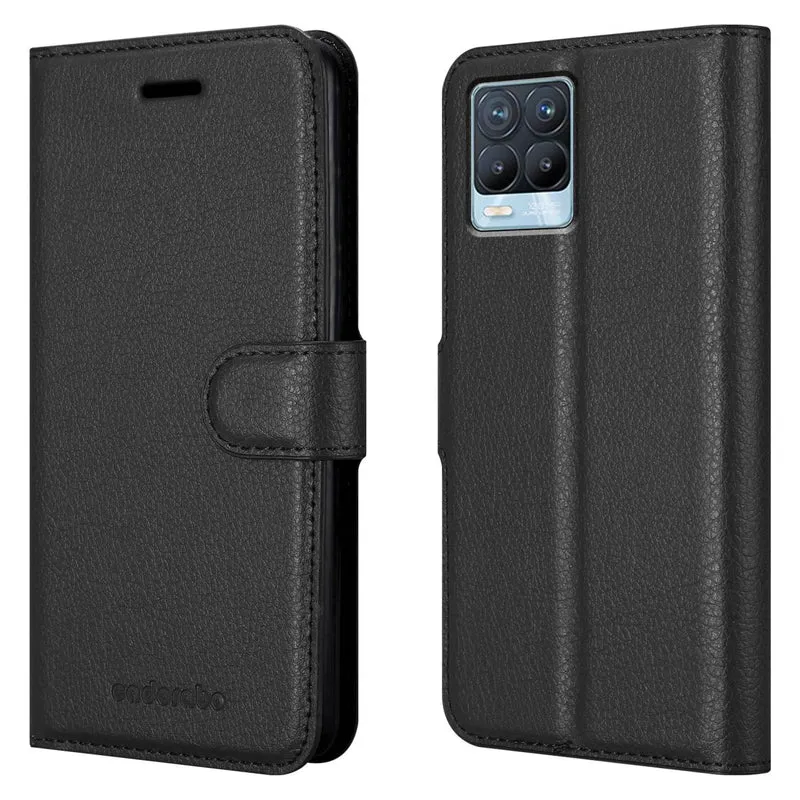 Cadorabo Hülle kompatibel mit Realme 8 4G / 8 PRO Schutzhülle mit Magnetverschluss, Standfunktion und Kartenfach