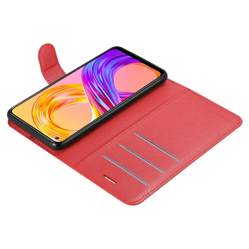 Cadorabo Hülle kompatibel mit Realme 8 4G / 8 PRO Schutzhülle mit Magnetverschluss, Standfunktion und Kartenfach