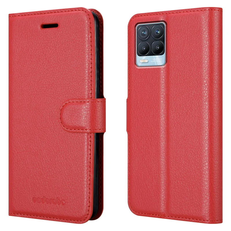 Cadorabo Hülle kompatibel mit Realme 8 4G / 8 PRO Schutzhülle mit Magnetverschluss, Standfunktion und Kartenfach