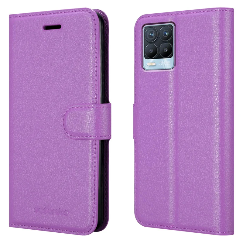 Cadorabo Hülle kompatibel mit Realme 8 4G / 8 PRO Schutzhülle mit Magnetverschluss, Standfunktion und Kartenfach