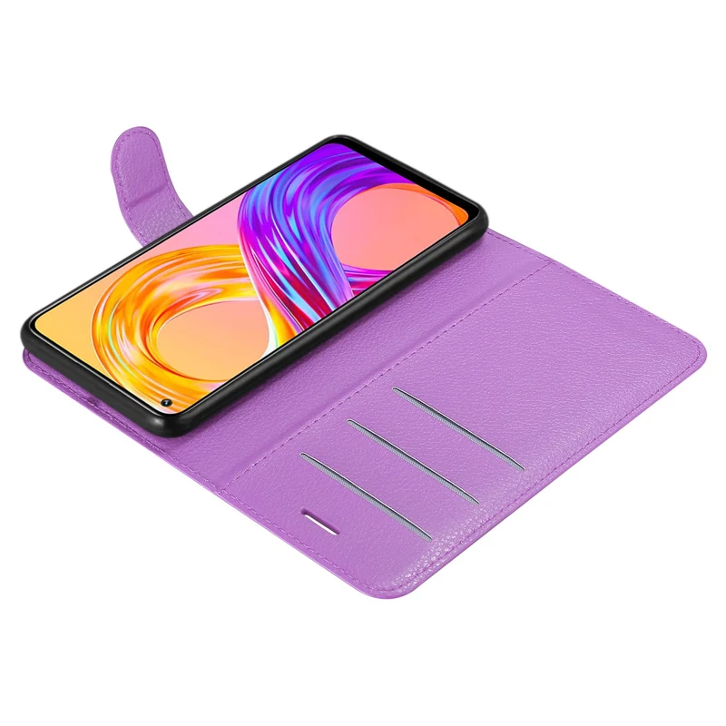 Cadorabo Hülle kompatibel mit Realme 8 4G / 8 PRO Schutzhülle mit Magnetverschluss, Standfunktion und Kartenfach
