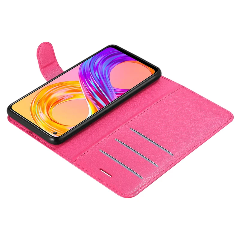 Cadorabo Hülle kompatibel mit Realme 8 4G / 8 PRO Schutzhülle mit Magnetverschluss, Standfunktion und Kartenfach