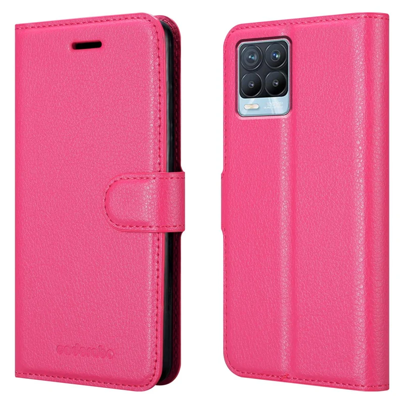 Cadorabo Hülle kompatibel mit Realme 8 4G / 8 PRO Schutzhülle mit Magnetverschluss, Standfunktion und Kartenfach