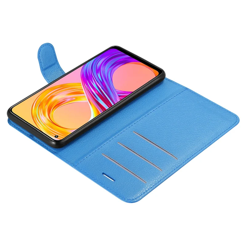 Cadorabo Hülle kompatibel mit Realme 8 4G / 8 PRO Schutzhülle mit Magnetverschluss, Standfunktion und Kartenfach