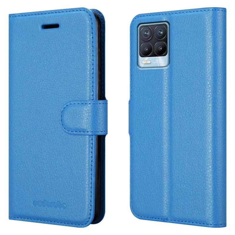 Cadorabo Hülle kompatibel mit Realme 8 4G / 8 PRO Schutzhülle mit Magnetverschluss, Standfunktion und Kartenfach
