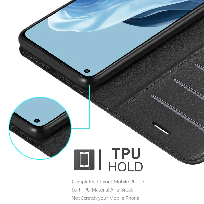 Cadorabo Hülle kompatibel mit Realme 7 5G Schutzhülle mit Magnetverschluss, Standfunktion und Kartenfach