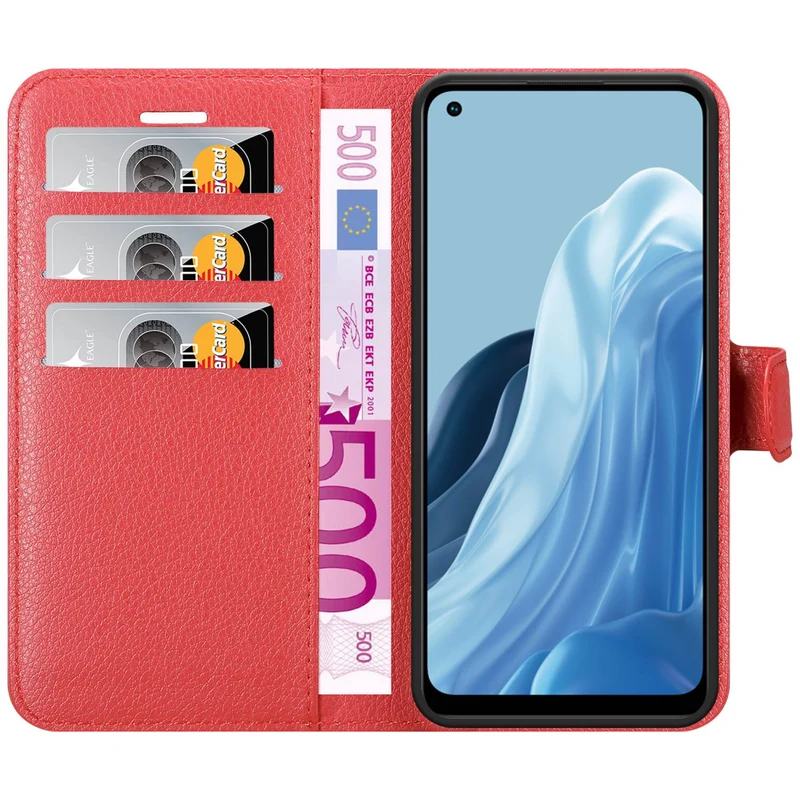 Cadorabo Hülle kompatibel mit Realme 7 5G Schutzhülle mit Magnetverschluss, Standfunktion und Kartenfach