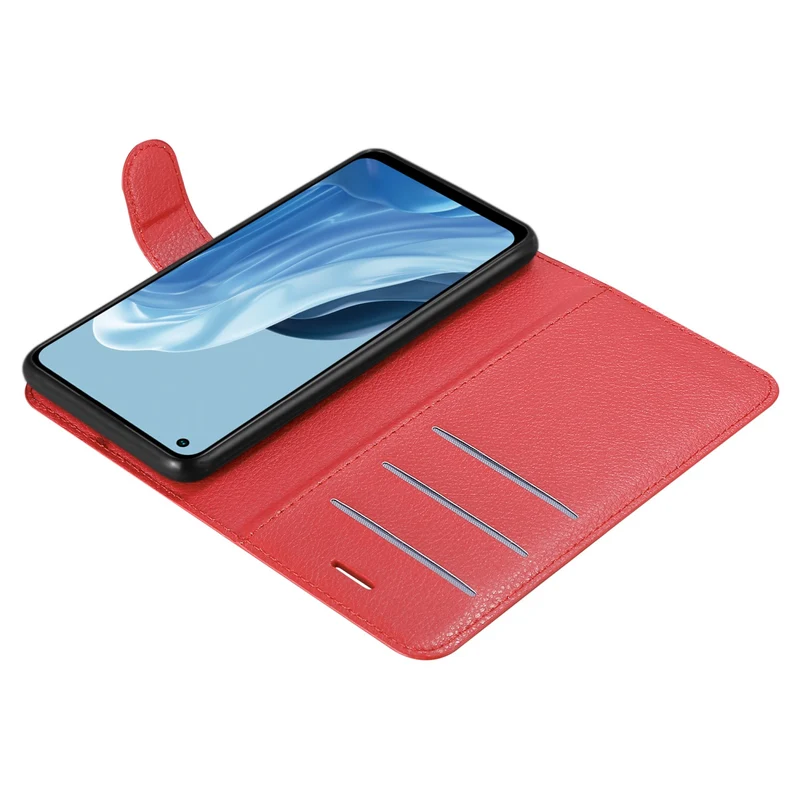 Cadorabo Hülle kompatibel mit Realme 7 5G Schutzhülle mit Magnetverschluss, Standfunktion und Kartenfach
