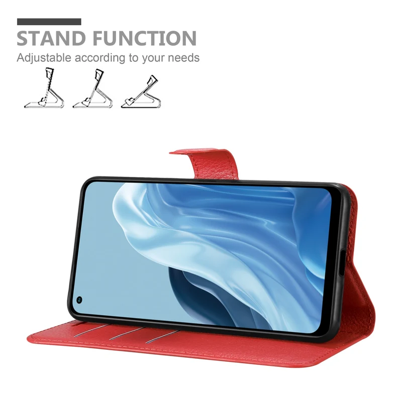 Cadorabo Hülle kompatibel mit Realme 7 5G Schutzhülle mit Magnetverschluss, Standfunktion und Kartenfach