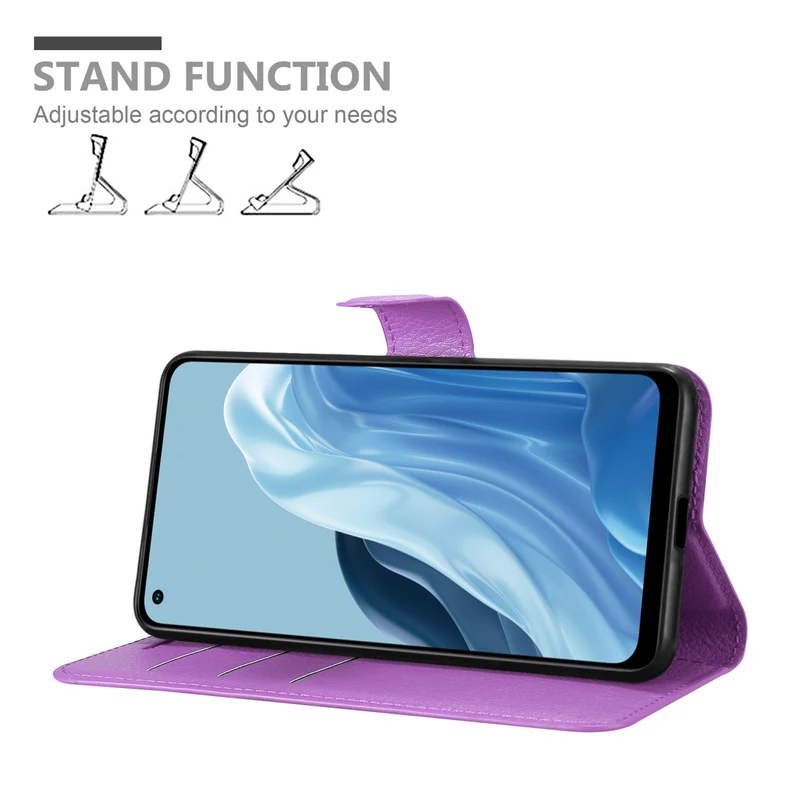 Cadorabo Hülle kompatibel mit Realme 7 5G Schutzhülle mit Magnetverschluss, Standfunktion und Kartenfach
