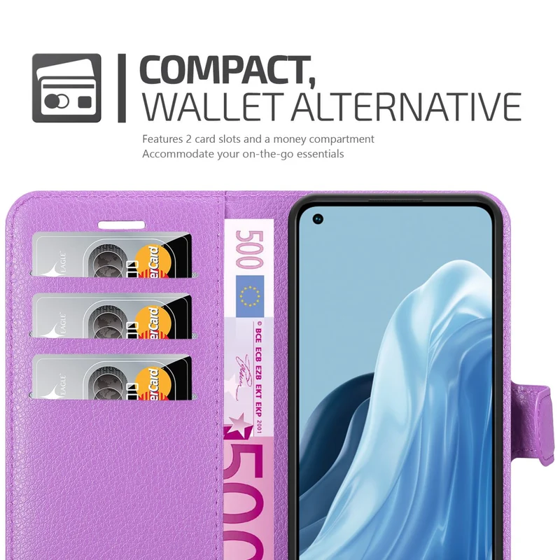 Cadorabo Hülle kompatibel mit Realme 7 5G Schutzhülle mit Magnetverschluss, Standfunktion und Kartenfach