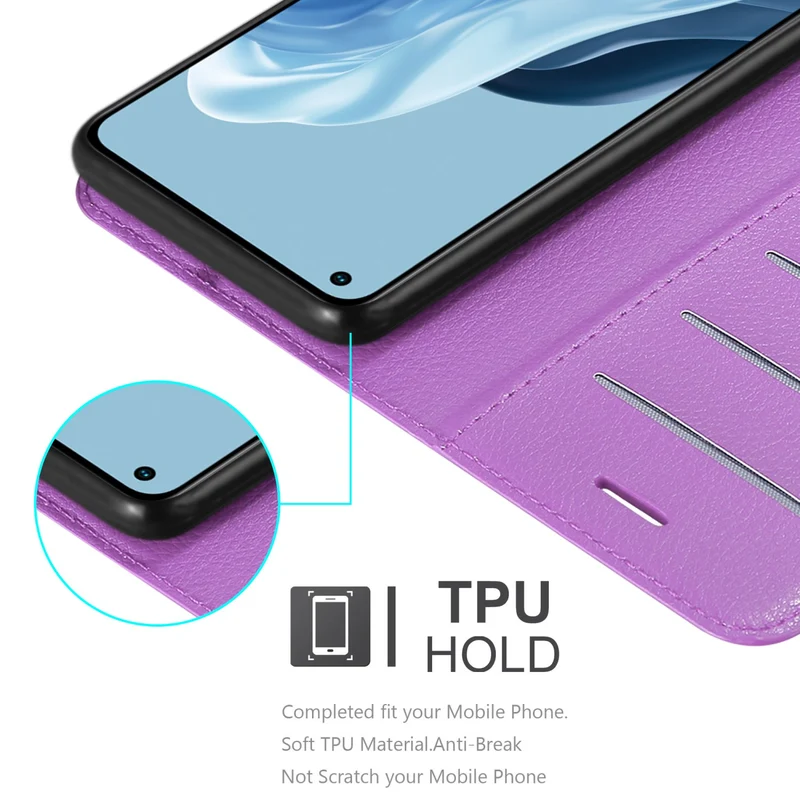 Cadorabo Hülle kompatibel mit Realme 7 5G Schutzhülle mit Magnetverschluss, Standfunktion und Kartenfach