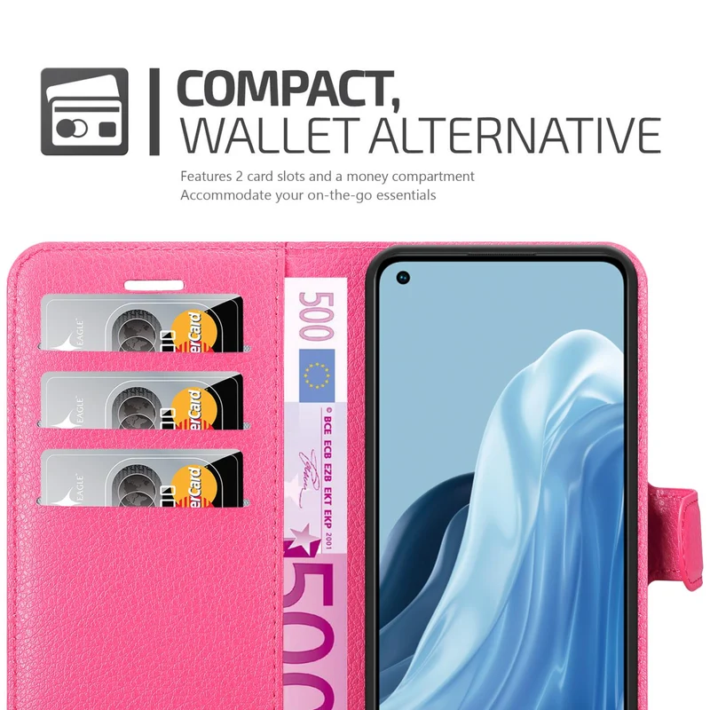 Cadorabo Hülle kompatibel mit Realme 7 5G Schutzhülle mit Magnetverschluss, Standfunktion und Kartenfach