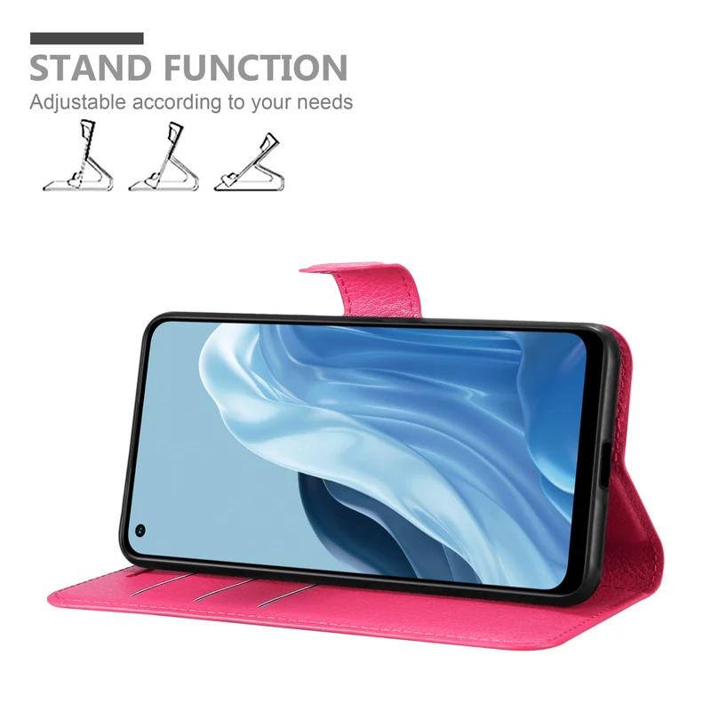Cadorabo Hülle kompatibel mit Realme 7 5G Schutzhülle mit Magnetverschluss, Standfunktion und Kartenfach