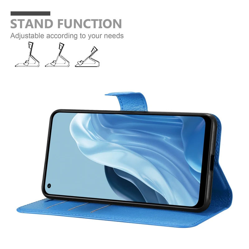 Cadorabo Hülle kompatibel mit Realme 7 5G Schutzhülle mit Magnetverschluss, Standfunktion und Kartenfach