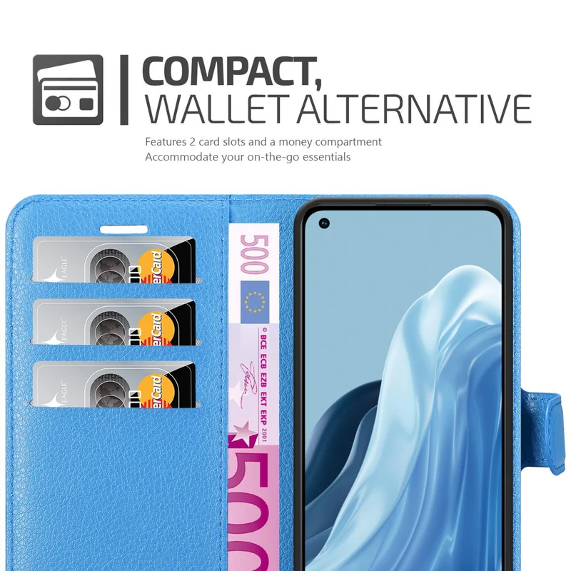 Cadorabo Hülle kompatibel mit Realme 7 5G Schutzhülle mit Magnetverschluss, Standfunktion und Kartenfach