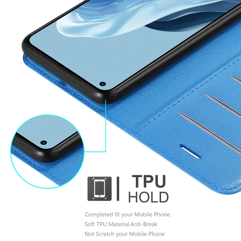 Cadorabo Hülle kompatibel mit Realme 7 5G Schutzhülle mit Magnetverschluss, Standfunktion und Kartenfach