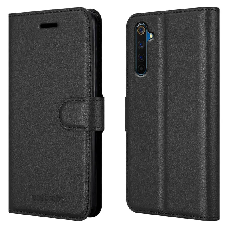 Cadorabo Hülle kompatibel mit Realme 6 PRO Schutzhülle mit Magnetverschluss, Standfunktion und Kartenfach