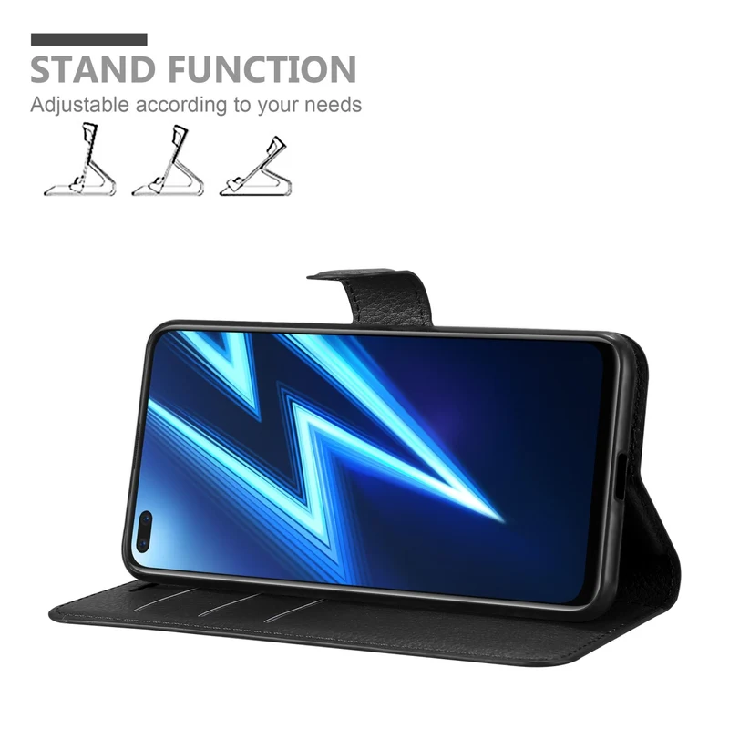Cadorabo Hülle kompatibel mit Realme 6 PRO Schutzhülle mit Magnetverschluss, Standfunktion und Kartenfach