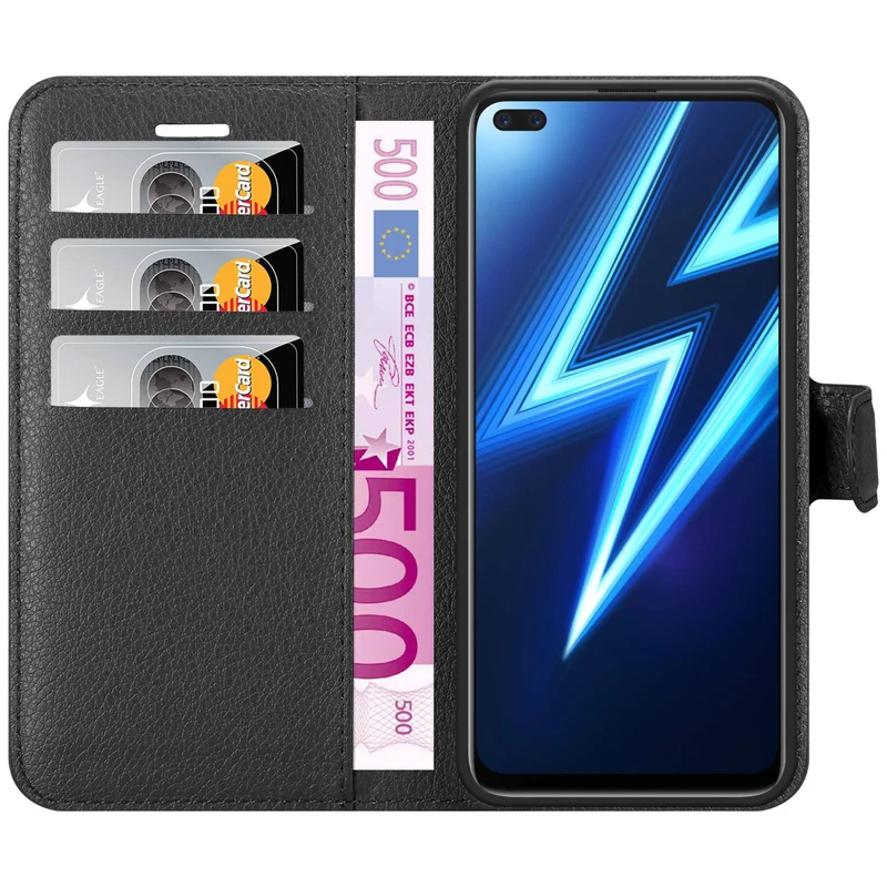 Cadorabo Hülle kompatibel mit Realme 6 PRO Schutzhülle mit Magnetverschluss, Standfunktion und Kartenfach