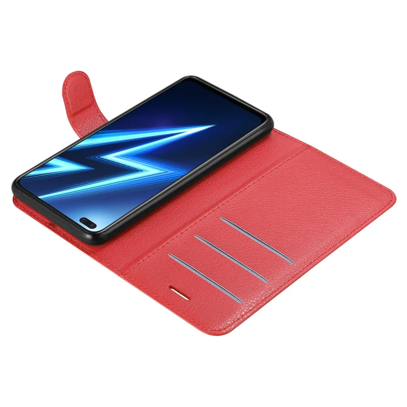 Cadorabo Hülle kompatibel mit Realme 6 PRO Schutzhülle mit Magnetverschluss, Standfunktion und Kartenfach