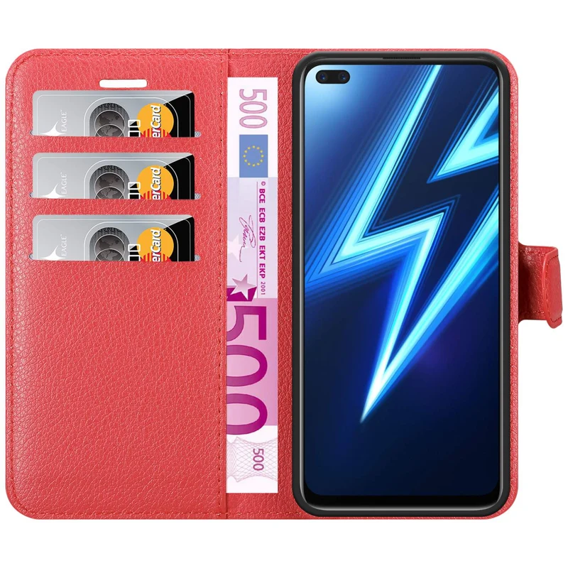 Cadorabo Hülle kompatibel mit Realme 6 PRO Schutzhülle mit Magnetverschluss, Standfunktion und Kartenfach
