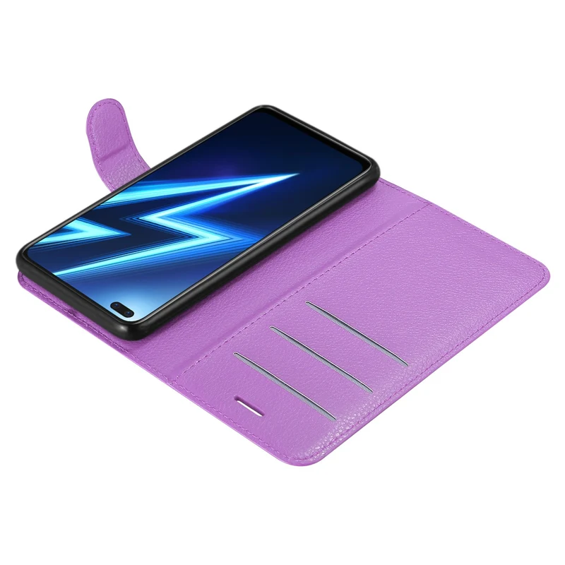 Cadorabo Hülle kompatibel mit Realme 6 PRO Schutzhülle mit Magnetverschluss, Standfunktion und Kartenfach
