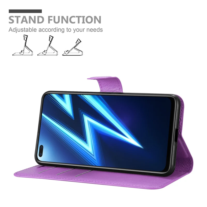 Cadorabo Hülle kompatibel mit Realme 6 PRO Schutzhülle mit Magnetverschluss, Standfunktion und Kartenfach