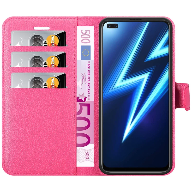 Cadorabo Hülle kompatibel mit Realme 6 PRO Schutzhülle mit Magnetverschluss, Standfunktion und Kartenfach