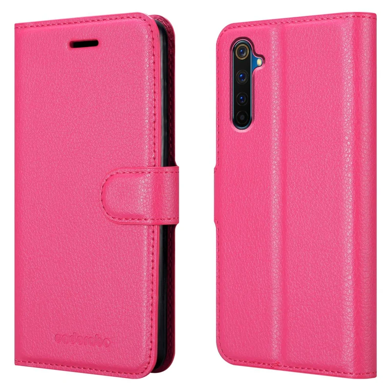 Cadorabo Hülle kompatibel mit Realme 6 PRO Schutzhülle mit Magnetverschluss, Standfunktion und Kartenfach