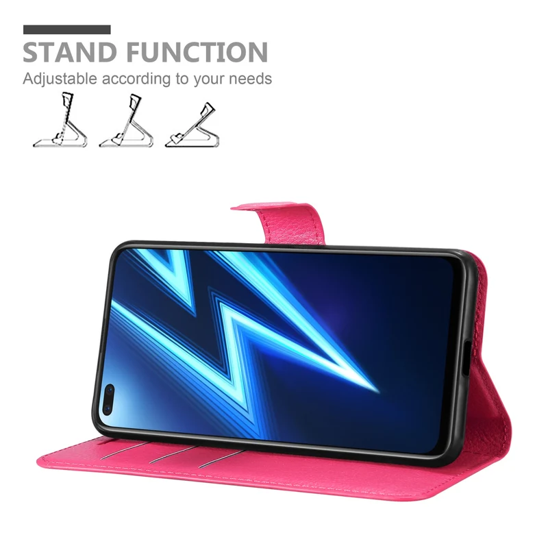 Cadorabo Hülle kompatibel mit Realme 6 PRO Schutzhülle mit Magnetverschluss, Standfunktion und Kartenfach