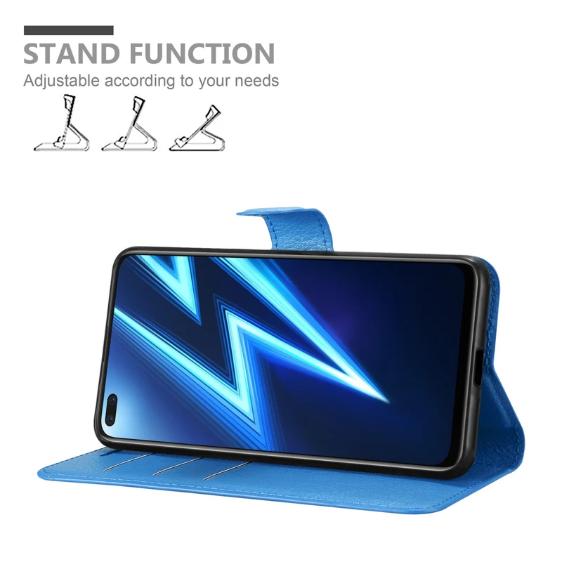 Cadorabo Hülle kompatibel mit Realme 6 PRO Schutzhülle mit Magnetverschluss, Standfunktion und Kartenfach