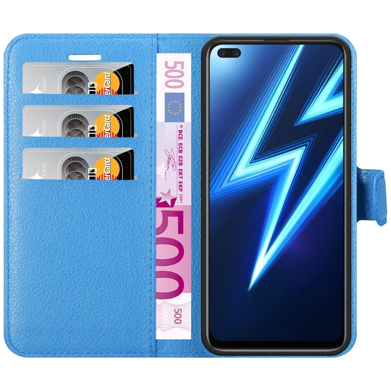 Cadorabo Hülle kompatibel mit Realme 6 PRO Schutzhülle mit Magnetverschluss, Standfunktion und Kartenfach