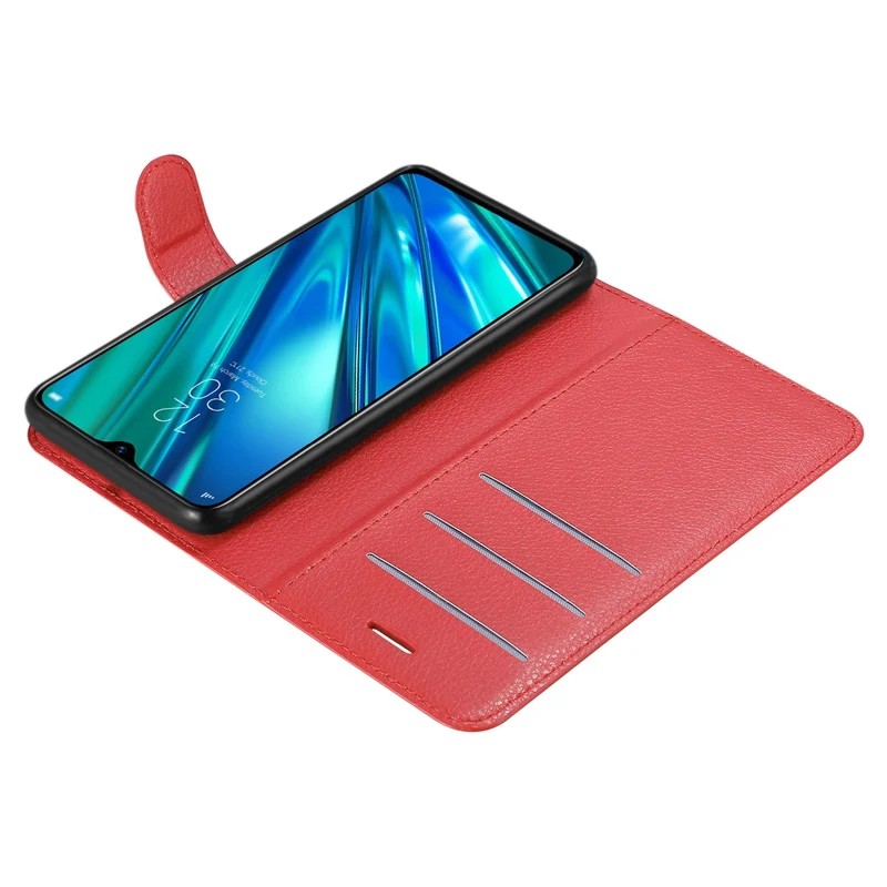 Cadorabo Hülle kompatibel mit Realme 5 PRO / Realme Q Schutzhülle mit Magnetverschluss, Standfunktion und Kartenfach