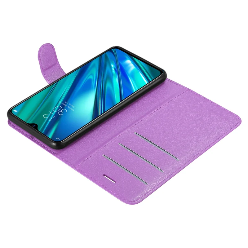 Cadorabo Hülle kompatibel mit Realme 5 PRO / Realme Q Schutzhülle mit Magnetverschluss, Standfunktion und Kartenfach