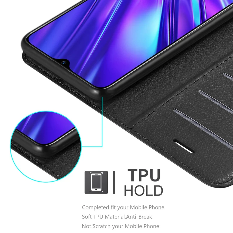 Cadorabo Hülle kompatibel mit Realme 5 / 5i / 6i / C3 Schutzhülle mit Magnetverschluss, Standfunktion und Kartenfach