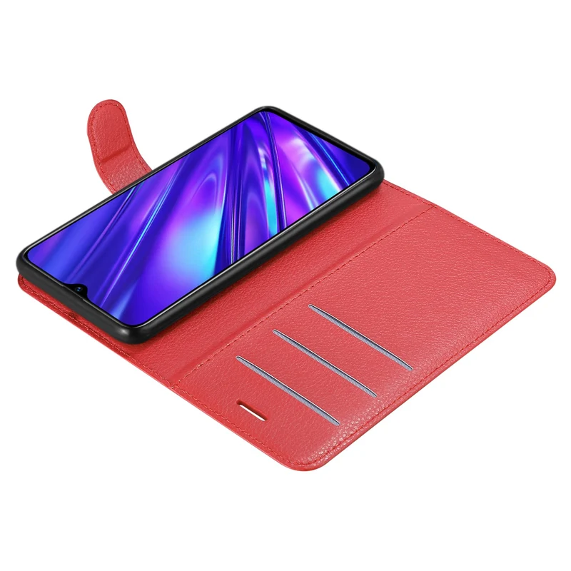 Cadorabo Hülle kompatibel mit Realme 5 / 5i / 6i / C3 Schutzhülle mit Magnetverschluss, Standfunktion und Kartenfach