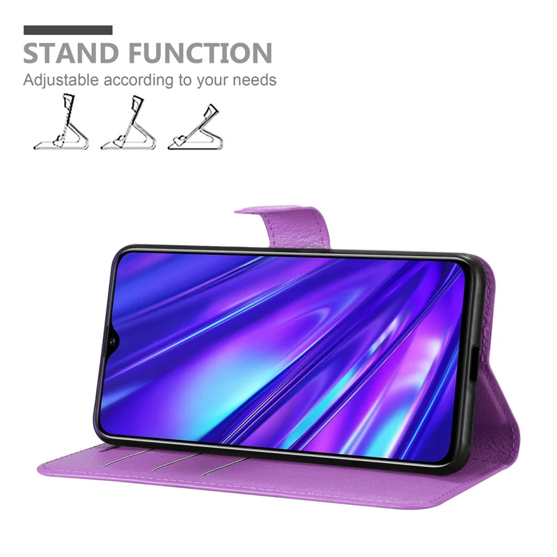 Cadorabo Hülle kompatibel mit Realme 5 / 5i / 6i / C3 Schutzhülle mit Magnetverschluss, Standfunktion und Kartenfach