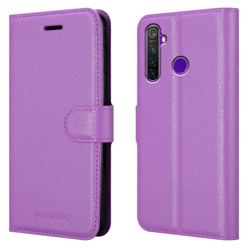 Cadorabo Hülle kompatibel mit Realme 5 / 5i / 6i / C3 Schutzhülle mit Magnetverschluss, Standfunktion und Kartenfach