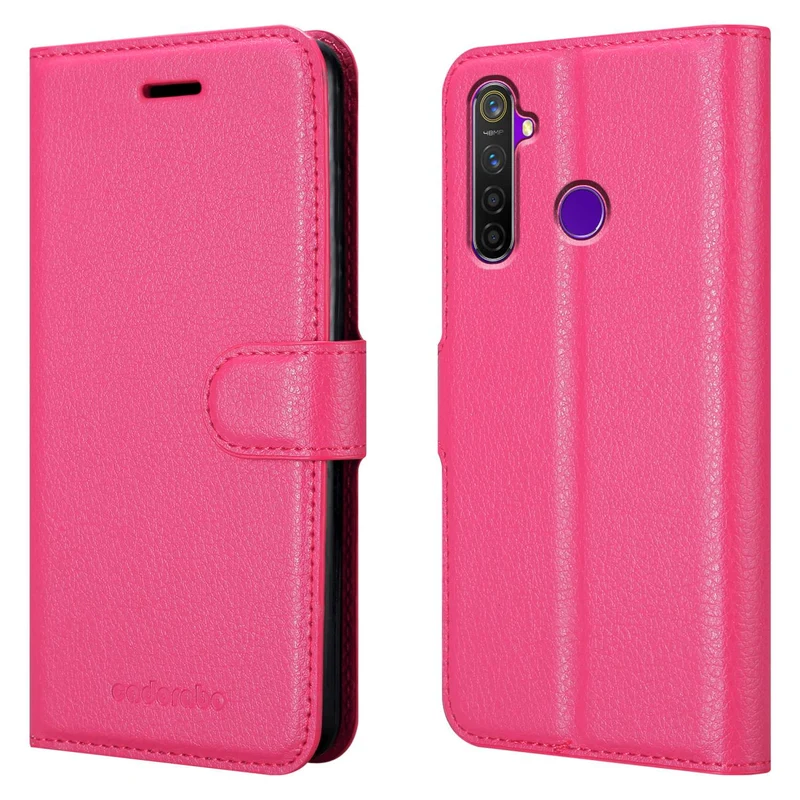 Cadorabo Hülle kompatibel mit Realme 5 / 5i / 6i / C3 Schutzhülle mit Magnetverschluss, Standfunktion und Kartenfach