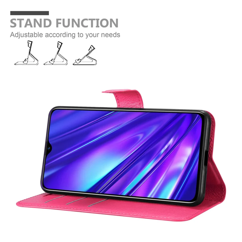 Cadorabo Hülle kompatibel mit Realme 5 / 5i / 6i / C3 Schutzhülle mit Magnetverschluss, Standfunktion und Kartenfach