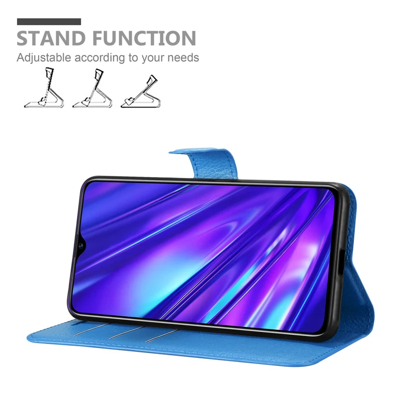 Cadorabo Hülle kompatibel mit Realme 5 / 5i / 6i / C3 Schutzhülle mit Magnetverschluss, Standfunktion und Kartenfach