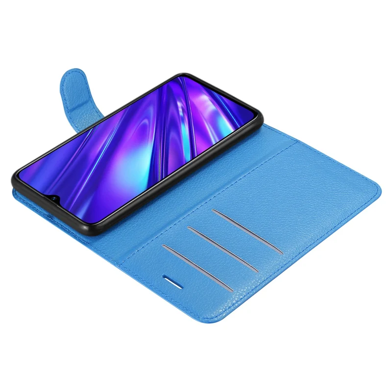 Cadorabo Hülle kompatibel mit Realme 5 / 5i / 6i / C3 Schutzhülle mit Magnetverschluss, Standfunktion und Kartenfach