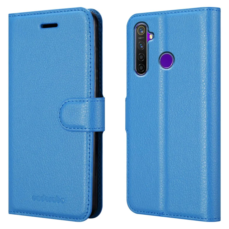 Cadorabo Hülle kompatibel mit Realme 5 / 5i / 6i / C3 Schutzhülle mit Magnetverschluss, Standfunktion und Kartenfach