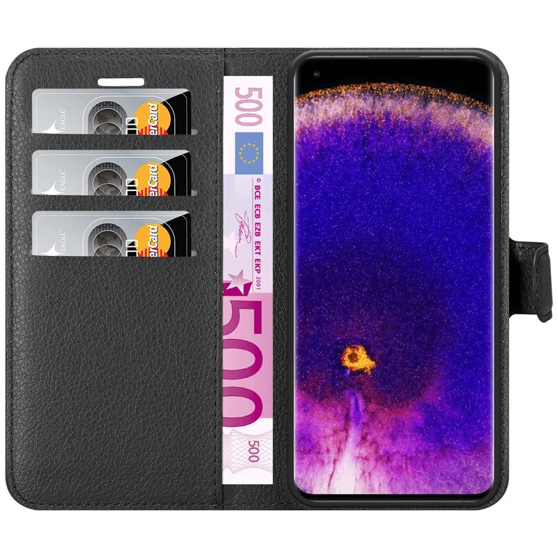 Cadorabo Hülle kompatibel mit Oppo FIND X5 PRO Schutzhülle mit Magnetverschluss, Standfunktion und Kartenfach